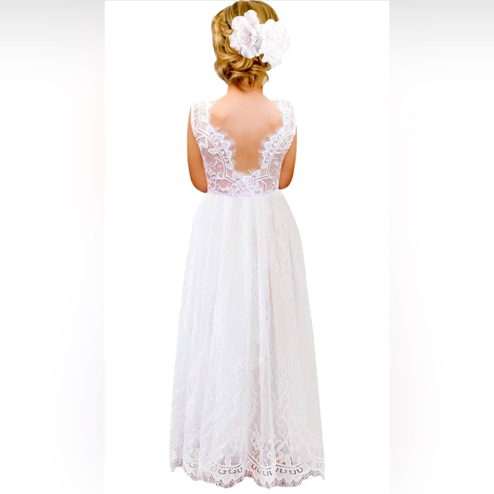 Elegant White Lace Dress